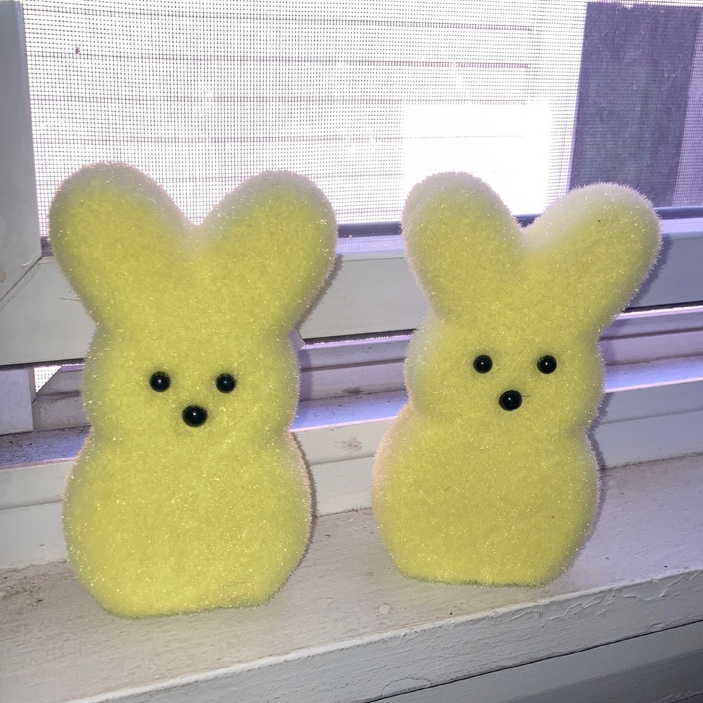 Peeps, Set of 2 Styrofoam Yellow Peeps, Brand New